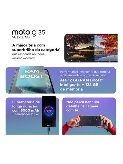 SMARTPHONE MOTO G35 5G 256GB - CORAL - CUERO VEGANO - Image 3