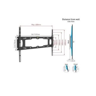 SOPORTE DE PARED BARKAN E400+ PARA PANTALLA FIJO-CURVO-PLANO 32 90 HASTA 60KG NEGRO
