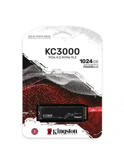 SSD KINGSTON KC3000 NVME 1TB PCI EXPRESS 4.0 M.2 - ¡PRECIO LIMITADO A 5 UNIDADES POR CLIENTE!