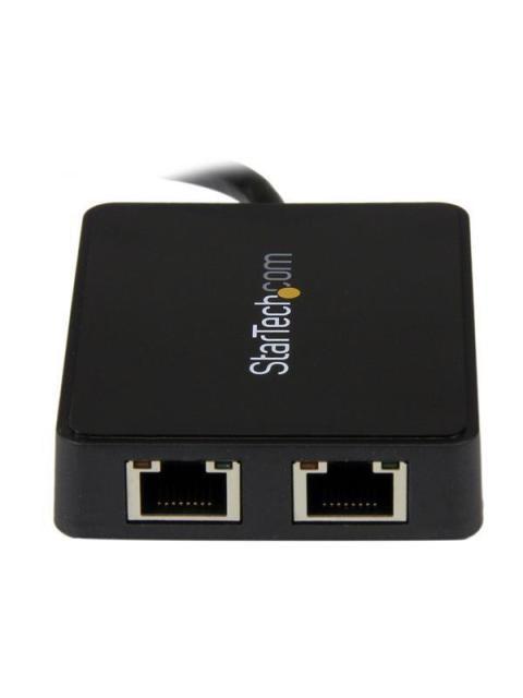 STARTECH  ADAPTADOR 2X USB 3.0 MACHO - 2X RJ-45 HEMBRA 20CM NEGRO - Image 5