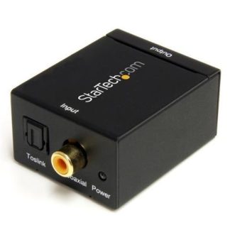 STARTECH  ADAPTADOR CONVERTIDOR DE AUDIO DIGITAL COAXIAL SPDIF O TOSLINK OPTICO A RCA ESTEREO ANALOGICO