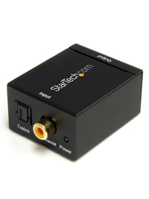 STARTECH  ADAPTADOR CONVERTIDOR DE AUDIO DIGITAL COAXIAL SPDIF O TOSLINK OPTICO A RCA ESTEREO ANALOGICO