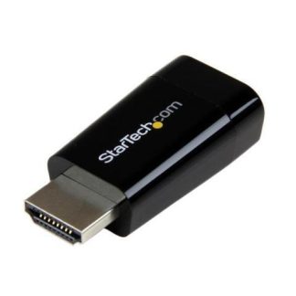 STARTECH  ADAPTADOR CONVERTIDOR DE VIDEO PORTATIL HDMI MACHO - VGA HEMBRA NEGRO