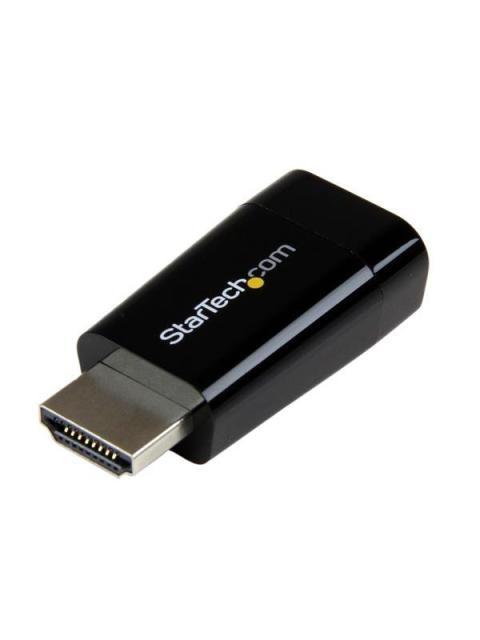 STARTECH  ADAPTADOR CONVERTIDOR DE VIDEO PORTATIL HDMI MACHO - VGA HEMBRA NEGRO