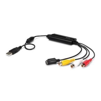 STARTECH  ADAPTADOR DE CAPTURA DE VIDEO USB MACHO - COMPOSITE-S-VIDEO-2X RCA HEMBRA NEGRO