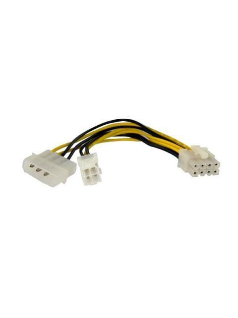 STARTECH  ADAPTADOR DE CORRIENTE EPS DE 4-PIN A 8-PIN DE 6 MACHO - HEMBRA 15CM