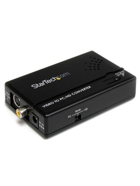 STARTECH  ADAPTADOR DE S-VIDEO MACHO - VGA HEMBRA NEGRO
