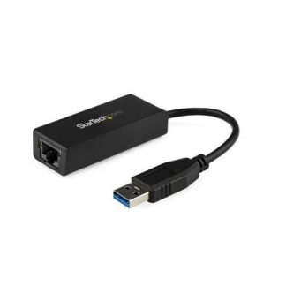 STARTECH  ADAPTADOR DE TARJETA DE RED EXTERNA NIC USB 3.0 MACHO - GIGABIT ETHERNET RJ-45 HEMBRA 1GBPS NEGRO