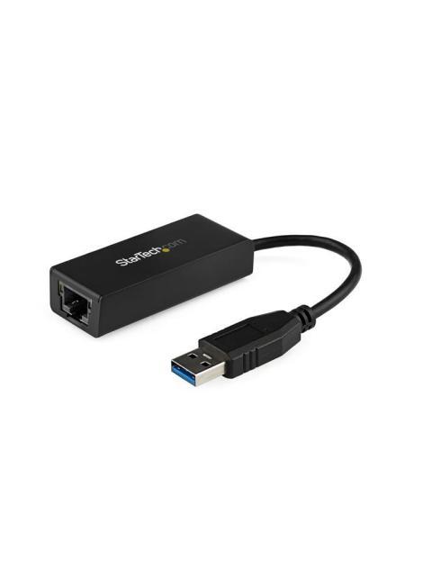 STARTECH  ADAPTADOR DE TARJETA DE RED EXTERNA NIC USB 3.0 MACHO - GIGABIT ETHERNET RJ-45 HEMBRA 1GBPS NEGRO