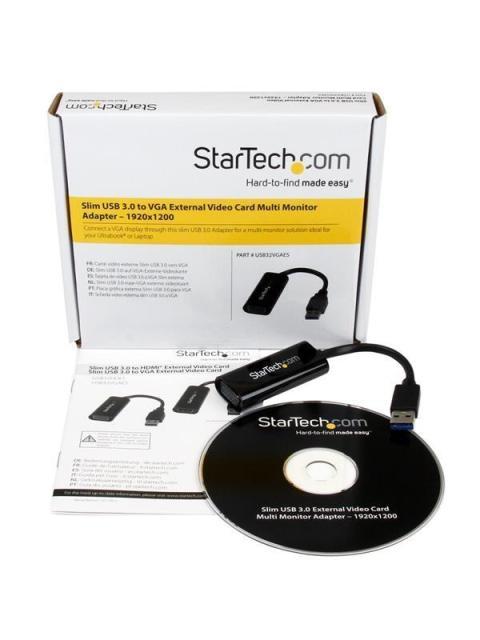 STARTECH  ADAPTADOR DE VIDEO CONVERTIDOR USB 3.0 MACHO - VGA HEMBRA 6CM NEGRO - Image 5