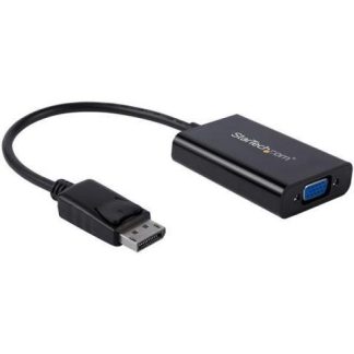 STARTECH  ADAPTADOR DE VIDEO DISPLAYPORT - VGA CON AUDIO NEGRO