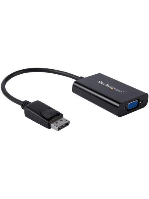 STARTECH  ADAPTADOR DE VIDEO DISPLAYPORT - VGA CON AUDIO NEGRO