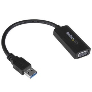 STARTECH  ADAPTADOR DE VIDEO USB 3.0 MACHO - VGA HEMBRA CON CONTROLADORES INCORPORADOS NEGRO