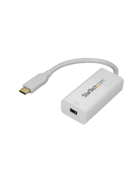 STARTECH  ADAPTADOR DE VIDEO USBC MACHO - MINI DISPLAYPORT HEMBRA BLANCO 4K