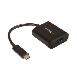 STARTECH  ADAPTADOR EXTERNO USB-C MACHO - DISPLAYPORT 4K HEMBRA NEGRO