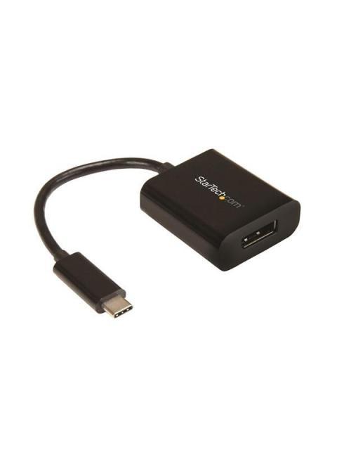 STARTECH  ADAPTADOR EXTERNO USB-C MACHO - DISPLAYPORT 4K HEMBRA NEGRO