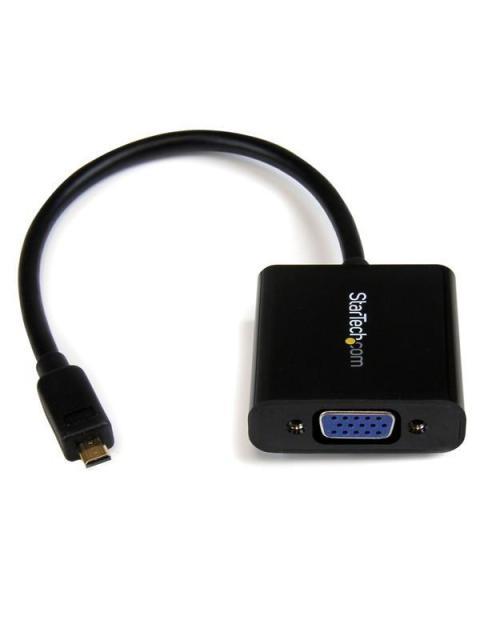 STARTECH  ADAPTADOR MICRO HDMI 19-P MACHO - VGA 15-P HEMBRA NEGRO
