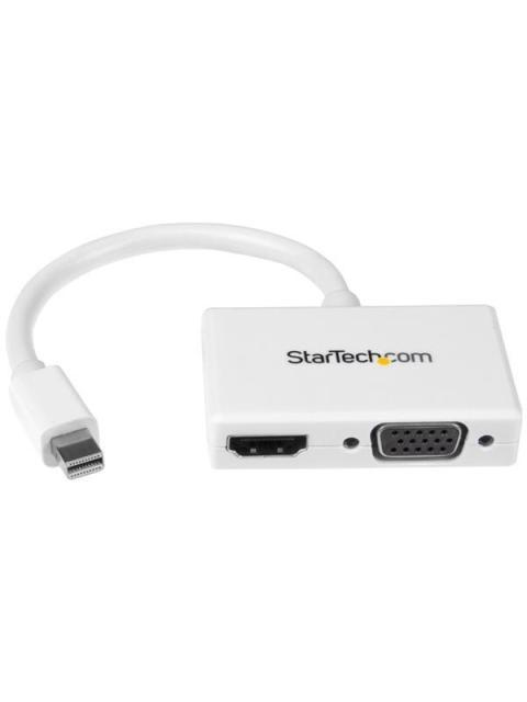 STARTECH  ADAPTADOR MINI DISPLAYPORT 1.2 - HDMI-VGA 1080P BLANCO