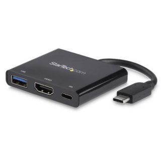 STARTECH  ADAPTADOR MULTIFUNCION USB C MACHO - HDMI 4K HEMBRA NEGRO