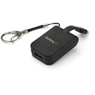 STARTECH  ADAPTADOR PORTATIL USB C MACHO - HDMI HEMBRA NEGRO