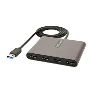 STARTECH  ADAPTADOR USB 3.0 MACHO - 4X HDMI HEMBRA GRIS