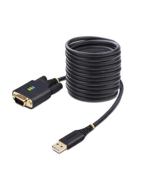 STARTECH  ADAPTADOR USB A MACHO - DB9 RS232 MACHO 3 METROS NEGRO