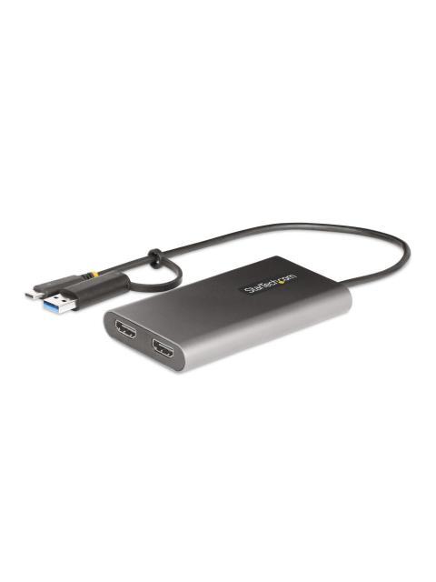 STARTECH  ADAPTADOR USB-C 3 MACHO - 2X HDMI HEMBRA GRIS