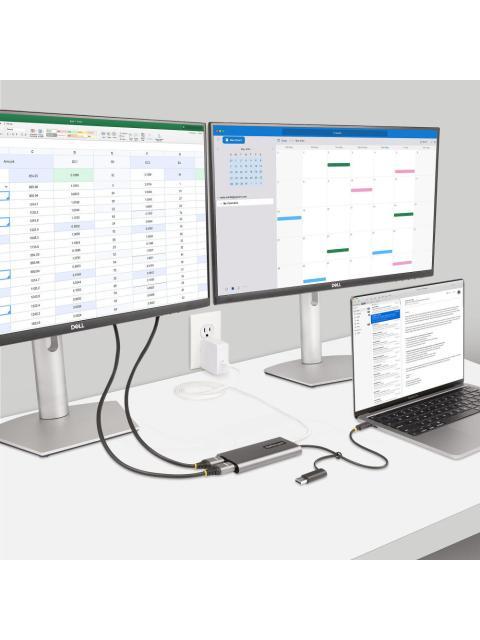 STARTECH  ADAPTADOR USB-C 3 MACHO - 2X HDMI HEMBRA GRIS - Image 6