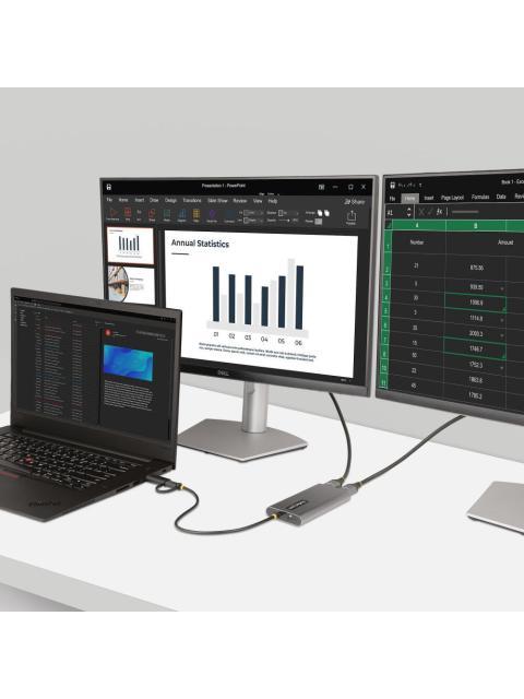 STARTECH  ADAPTADOR USB-C 3 MACHO - 2X HDMI HEMBRA GRIS - Image 7