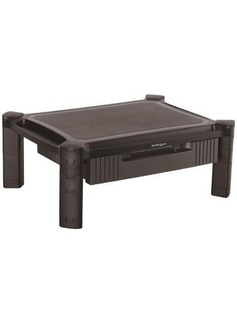 STARTECH  BASE DE SOPORTE PARA MONITOR 13 - 27 CON CAJON Y ALTURA AJUSTABLE HASTA 10KG NEGRO