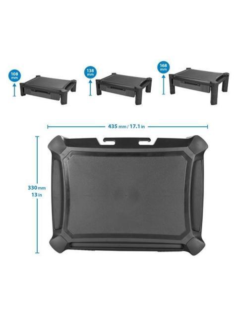 STARTECH  BASE DE SOPORTE PARA MONITOR 13 - 27 CON CAJON Y ALTURA AJUSTABLE HASTA 10KG NEGRO - Image 8