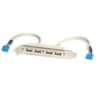 STARTECH  CABEZAL BRACKET 4X USB 2.0 CON CONEXION A PLACA BASE 2X IDC10