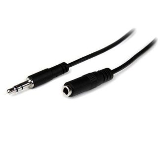 STARTECH  CABLE 3.5MM MACHO - 3.5MM HEMBRA 2 METROS NEGRO