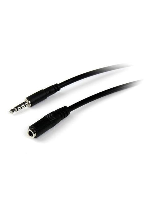 STARTECH  CABLE 3.5MM MACHO - 3.5MM HEMBRA 2 METROS NEGRO