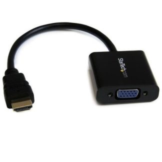 STARTECH  CABLE ADAPTADOR CONVERTIDOR DE VIDEO HDMI MACHO - VGA HEMBRA 1920 X 1200 PIXELES NEGRO