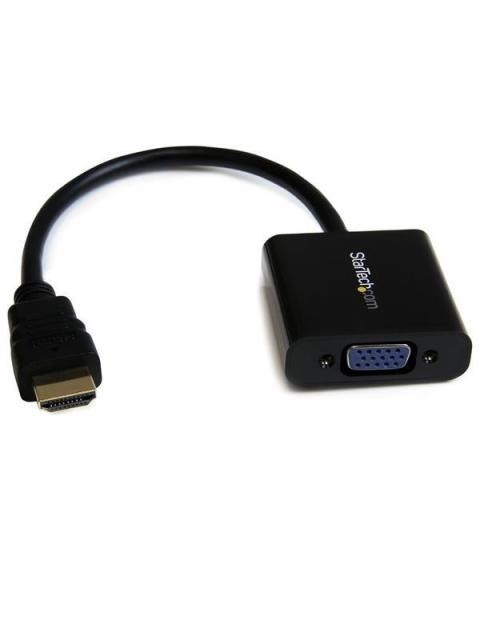 STARTECH  CABLE ADAPTADOR CONVERTIDOR DE VIDEO HDMI MACHO - VGA HEMBRA 1920 X 1200 PIXELES NEGRO