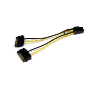 STARTECH  CABLE ADAPTADOR DE ALIMENTACION SATA A TARJETA DE VIDEO PCI EXPRESS 15CM