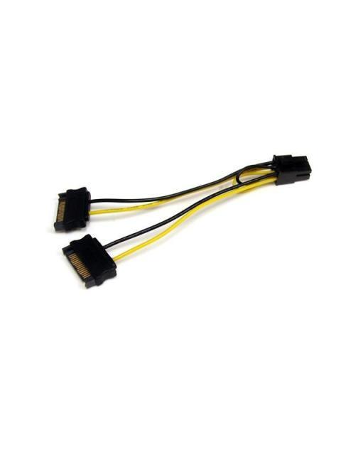 STARTECH  CABLE ADAPTADOR DE ALIMENTACION SATA A TARJETA DE VIDEO PCI EXPRESS 15CM
