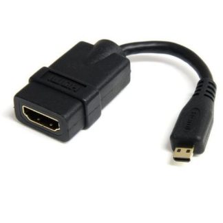 STARTECH  CABLE ADAPTADOR HDMI HEMBRA - MICRO HDMI MACHO 12CM NEGRO