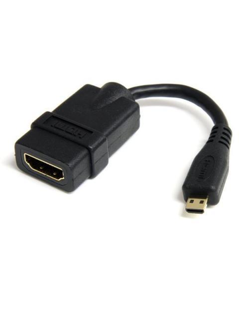 STARTECH  CABLE ADAPTADOR HDMI HEMBRA - MICRO HDMI MACHO 12CM NEGRO
