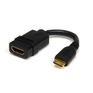 STARTECH  CABLE ADAPTADOR HDMI HEMBRA - MINI HDMI MACHO 12CM