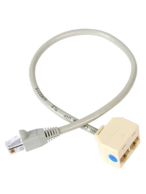 STARTECH  CABLE ADAPTADOR SPLITTER RJ-45 2X HEMBRA - 1X MACHO 33CM GRIS
