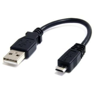 STARTECH  CABLE ADAPTADOR USB A MACHO - MICRO USB B MACHO PARA TELEFONO CELULAR 15CM NEGRO