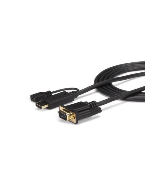 STARTECH  CABLE CONVERTIDOR ACTIVO HDMI Y MICRO-USB - VGA 1.8 METROS NEGRO