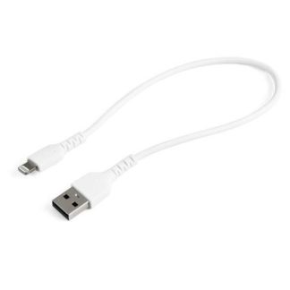 STARTECH  CABLE DE CARGA CERTIFICADO MFI LIGHTNING MACHO - USB A 2.0 MACHO 30CM BLANCO PARA PARA IPOD-IPHONE-IPAD