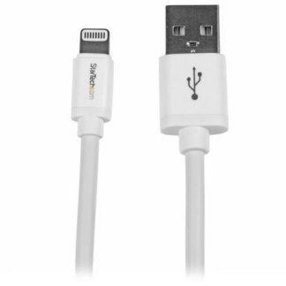 STARTECH  CABLE DE CARGA CERTIFICADO MFI LIGHTNING MACHO - USB A MACHO 2 METROS BLANCO PARA IPOD-IPHONE-IPAD