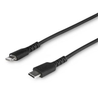 STARTECH  CABLE DE CARGA CERTIFICADO MFI LIGHTNING MACHO - USB-C MACHO 1 METRO NEGRO PARA IPOD-IPHONE-IPAD