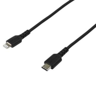 STARTECH  CABLE DE CARGA CERTIFICADO MFI LIGHTNING MACHO - USB-C MACHO 2 METROS NEGRO PARA IPOD-IPHONE-IPAD