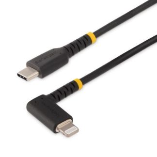STARTECH  CABLE DE CARGA CERTIFICADO MFI USB-C - LIGHTNING 1 METRO NEGRO PARA IPHONE-IPAD