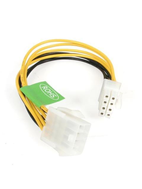 STARTECH  CABLE DE PODER ATX MACHO - HEMBRA (8-PIN) 20CM